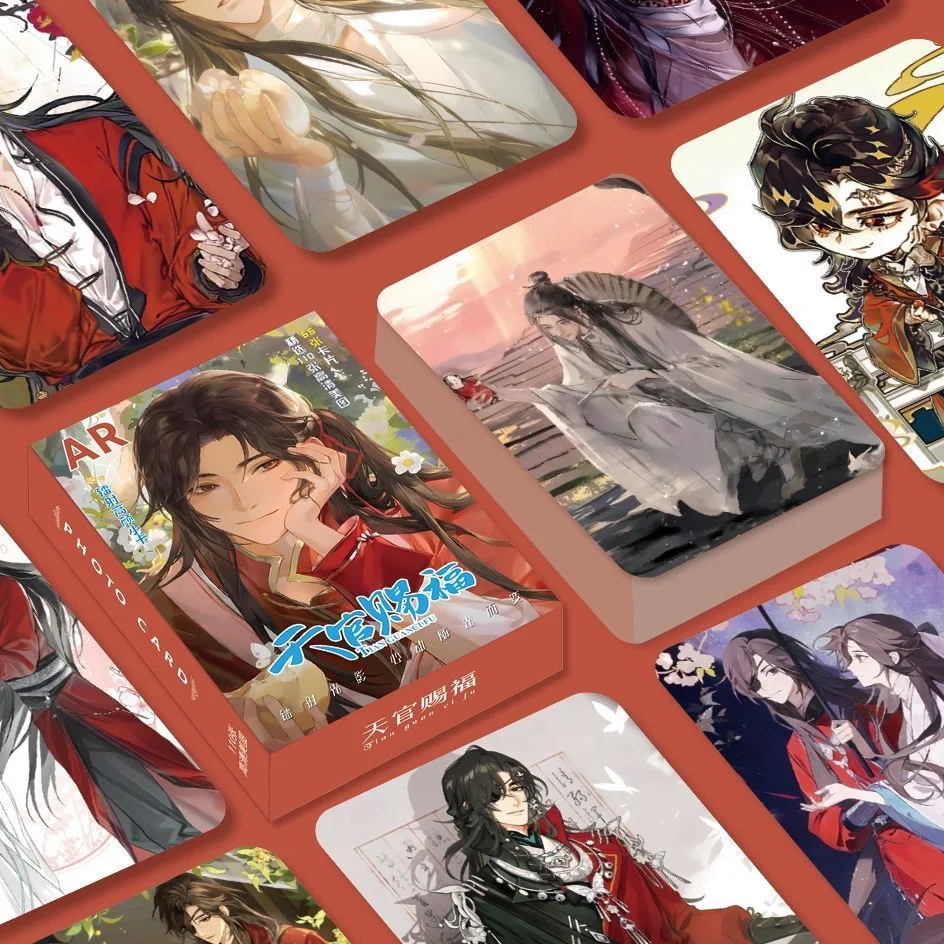 55PCS Heaven Official's Blessing Photo Cards Set - Xie Lian & Hua Cheng Laser Lomo Cards Fans Collection Gift
