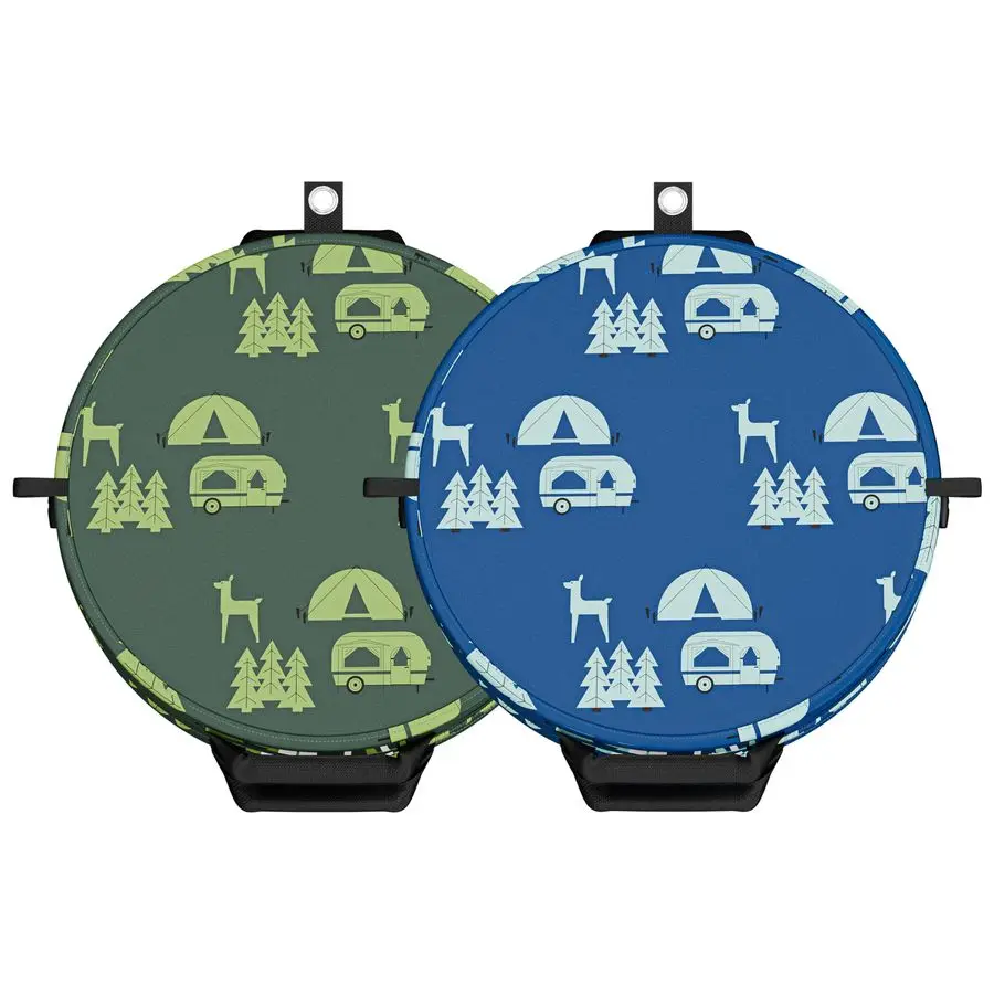 RV、キャンプ、リサイクル、庭の廃棄物、落ち葉袋、子供のおもちゃ箱用のガロン折りたたみ式ポップアップゴミ箱とリサイクル缶