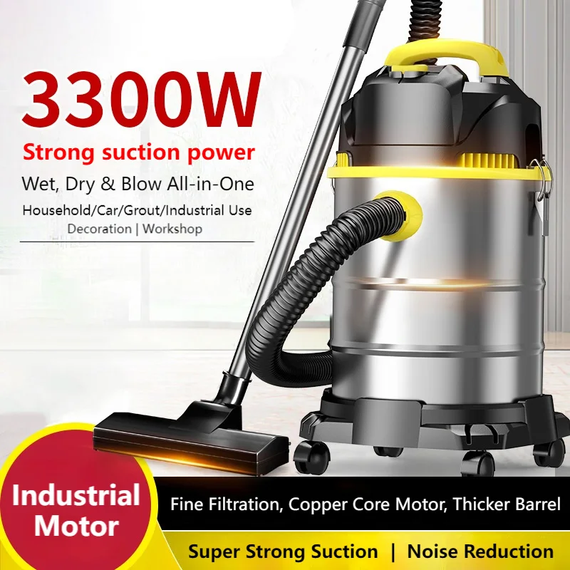 30/40L Multifunctional 3200-3300W Power Vacuum Cleaner Wet and Dry Use Cleaner Home Car Commercial Industry Vacuum Machine