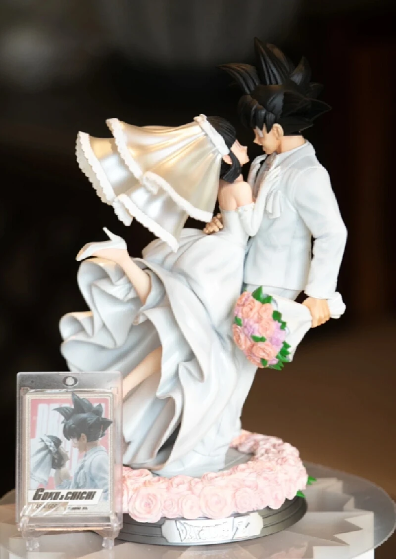 

Dragon Ball Handmade Series: Wukong Life 31cm Wukong&Qiqi Wedding Handmade Model Pvc Statue Collection Model Doll Wedding Gift