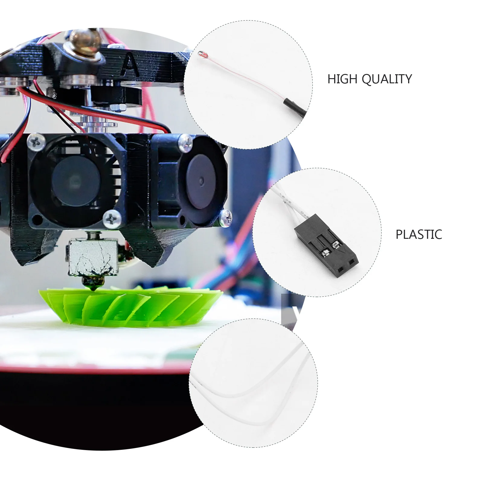 

5 PCS 100K 3D Printer NTC Thermistor Temperature Sensor With Cable for Kossel Reprap 3D Printer