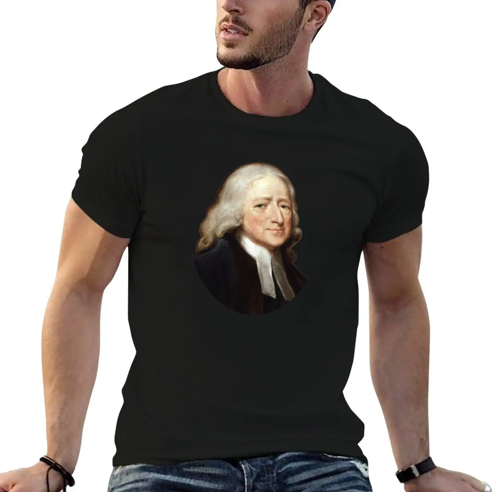 

man John plain t mens shirt Wesley - t graphic T-Shirt Portrait Romney George shirts