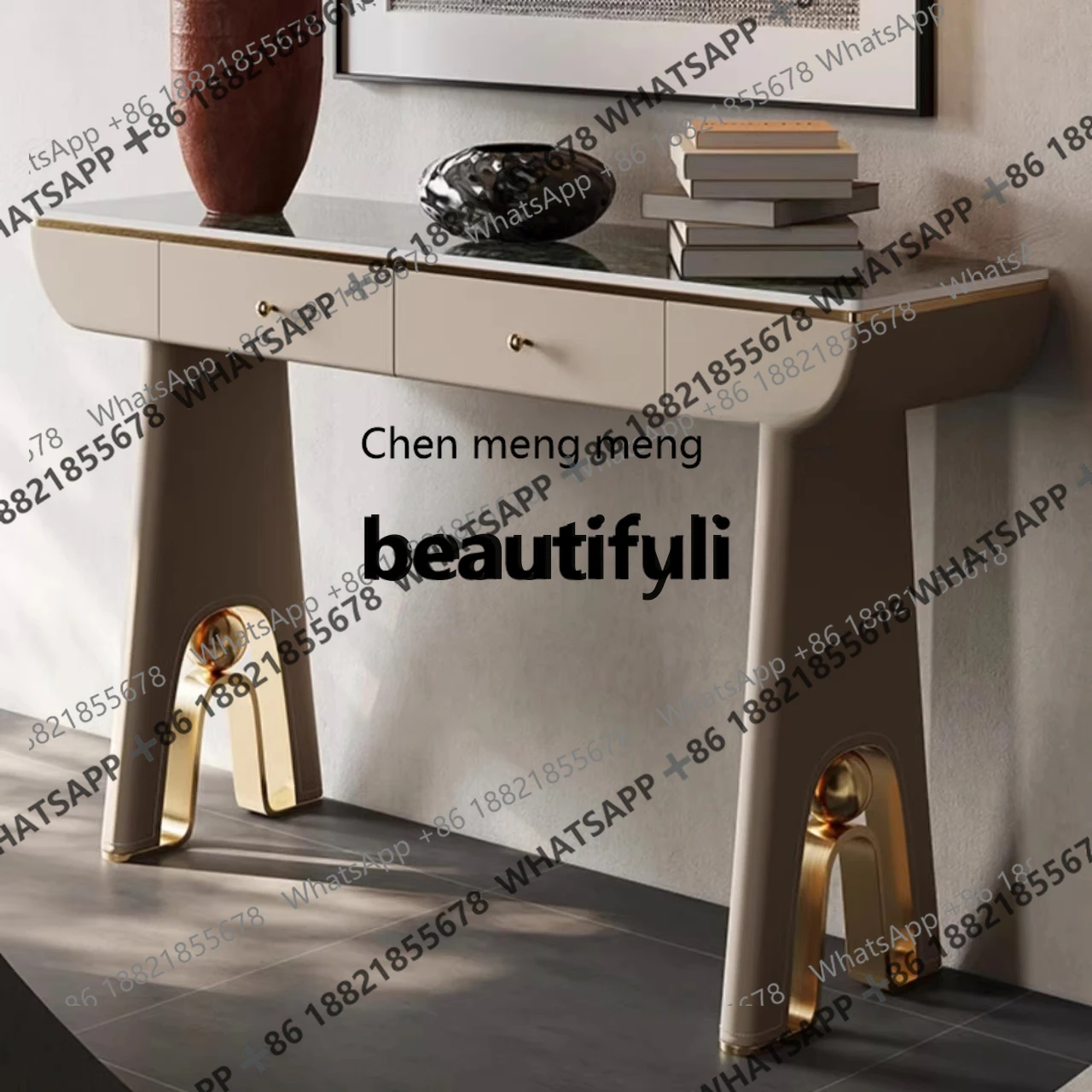 

X Minimalist Entryway Cabinet Light Luxury Entryway Wall-Mounted Storage Rack Simple Entryway Table