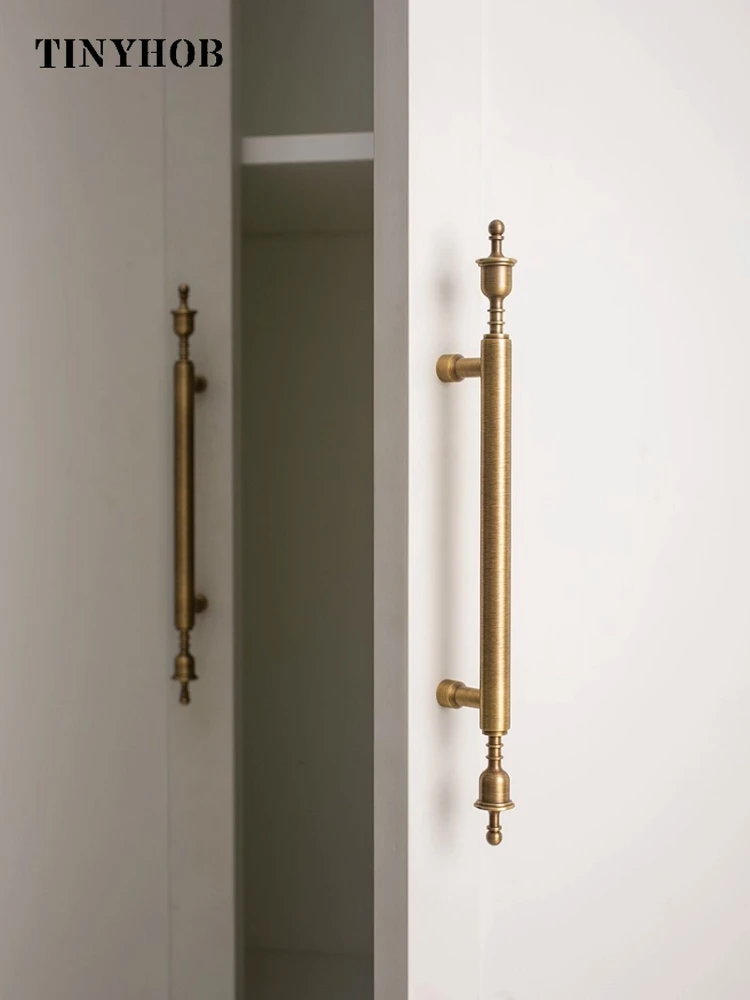 

Дизайн короны, твердая латунь, мебельные ручки, шкаф, комод, ящик для обуви/винтажная античная бронзовая фурнитура с Т-образной планкой