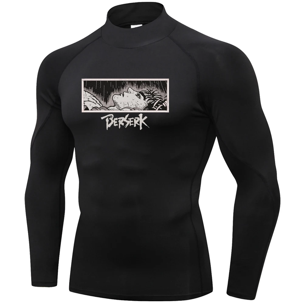 Anime Berserk T-shirt de Compression pour hommes collants de sport basket-ball Fitness à manches longues course formation vêtements de sport à séchage rapide
