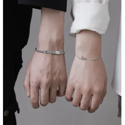 New Arrival Couple Bracelets For Men Women Valentine's Day Present High Grade 925 Silver Chain Bracelet Male Hand Accessories