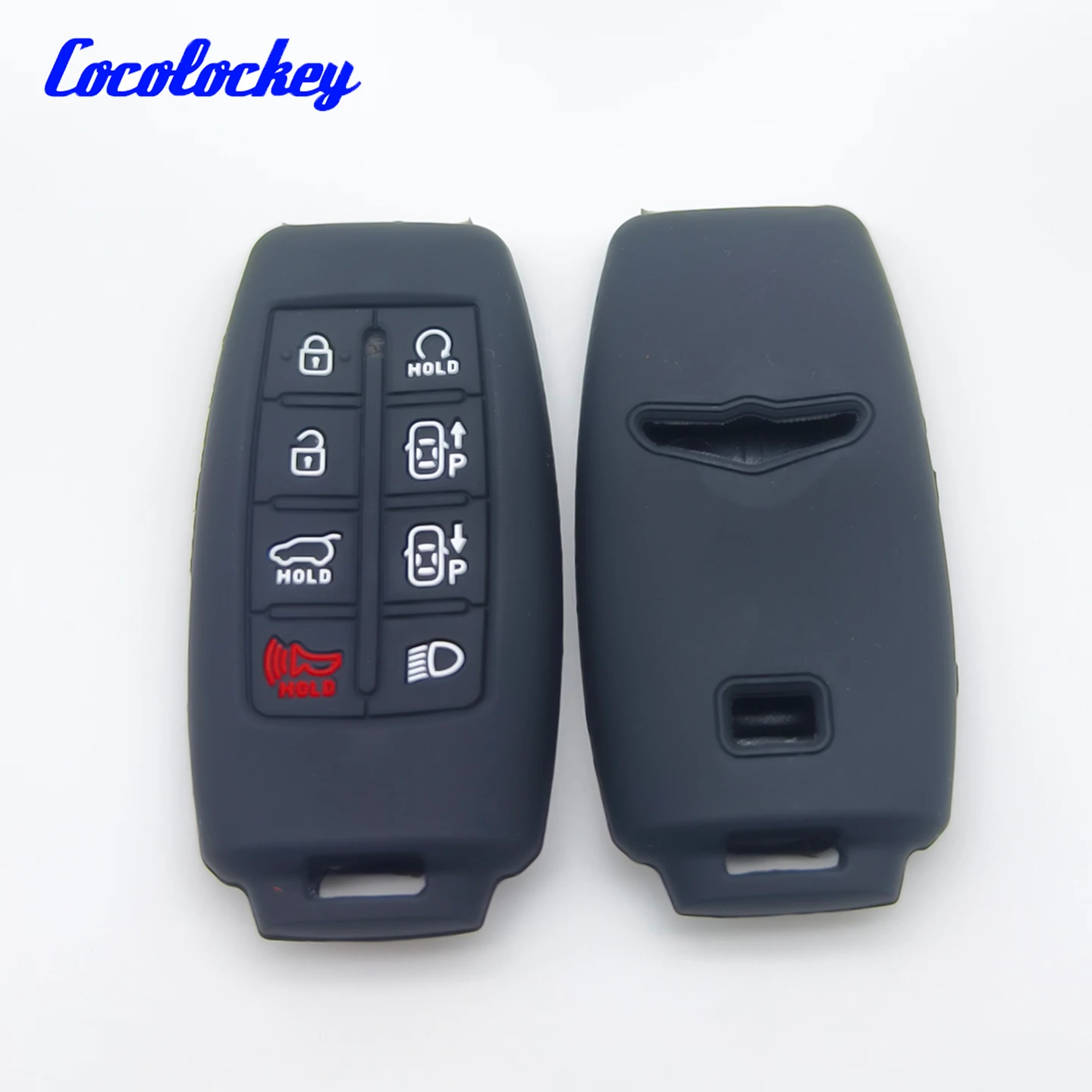 

Cocolockey for Hyundai Genesis GV70 GV80 G80 G70 8 Button Protective Shell Key Fob Case Cover Silicone Holder Protect 2 Pcs/lot