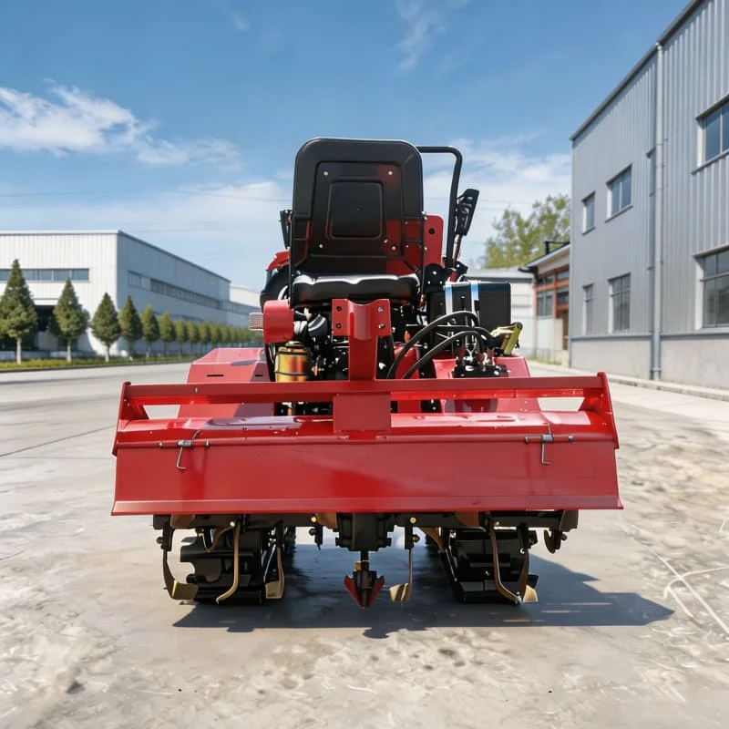 Customized Bestselling Crawler Rotary Tiller, Large-Acreage Farm Land Preparation Equipment, Orchard Tilling Machine view 5