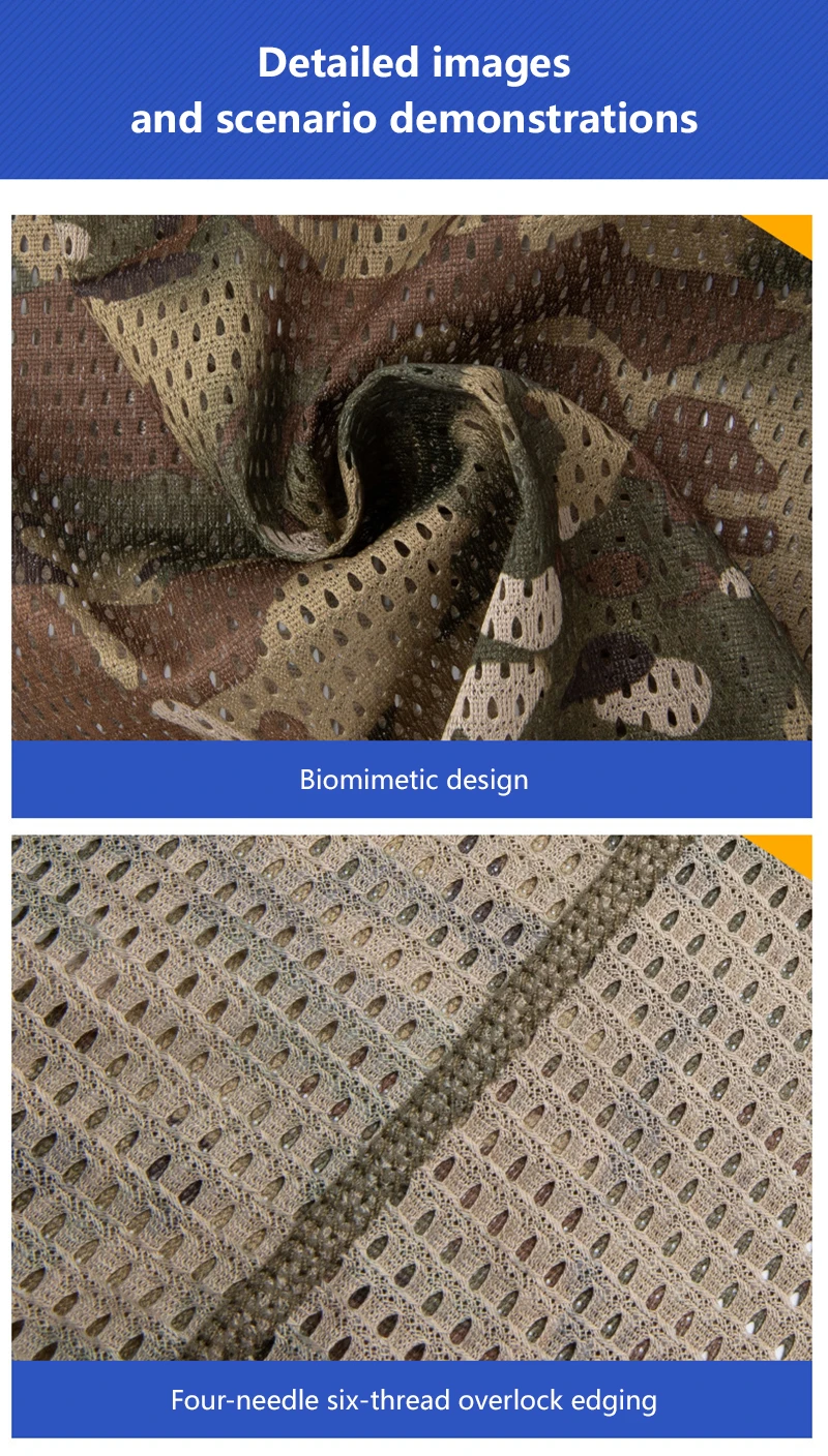 Atmungsaktiver, kühler Camo-Halswärmer, winddichter Mesh-Tubeschal, UV-Sonnenschutz für Radfahren, Wandern, Camping. – Detail 8