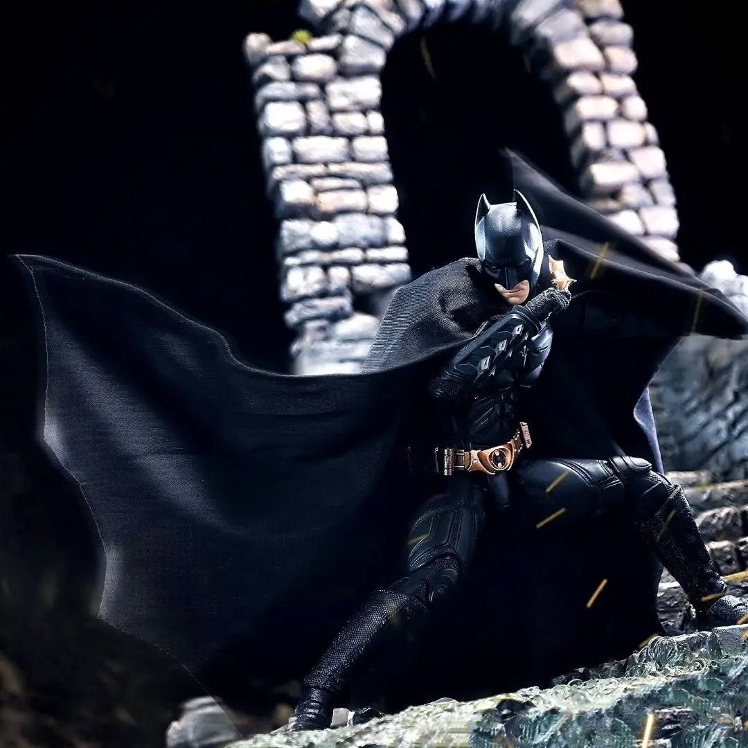 باتمان SHF أنيمي اليدوية بروس واين الظلام فارس عباءة يمكن تصميمها بحرية بنيت في سلك الحديد مناسبة للعب 1/12 #3