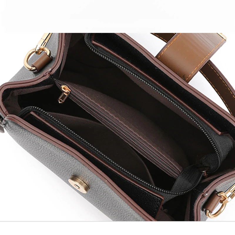 Small Bucket Shoulder Bags For Women Luxury Designer PU Leather Messenger Crossbody Bags Ladies Casual Solid Color Purse Handbag