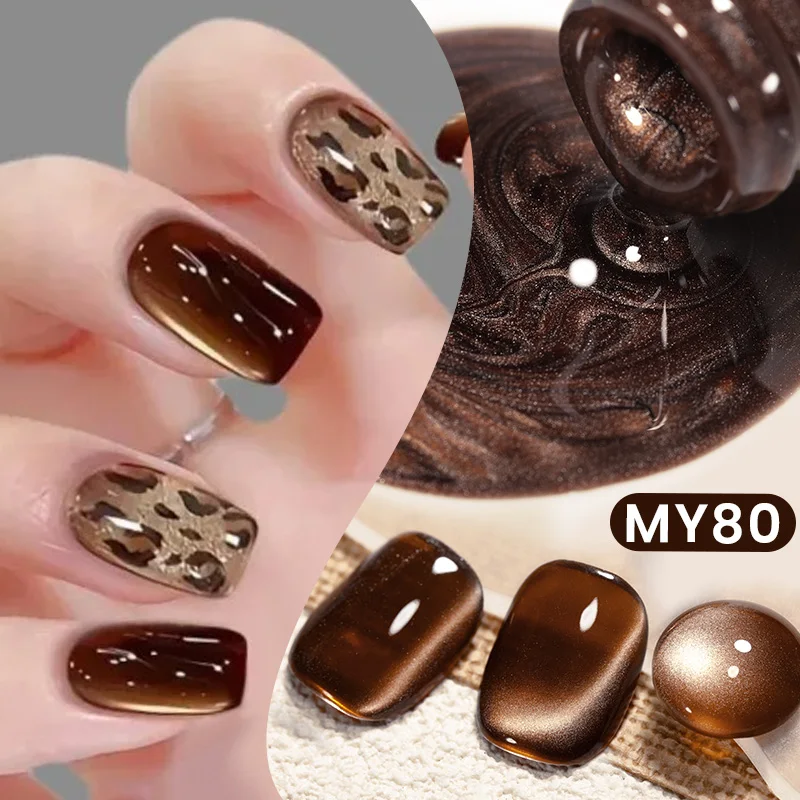 BORN PRETTY 10 ml schwarzes Glas, Katze, magnetischer Gel-Nagellack, Punk-Stil, Nagelkunst, Maniküre, Vernis, semi-permanentes Gel für Winternägel