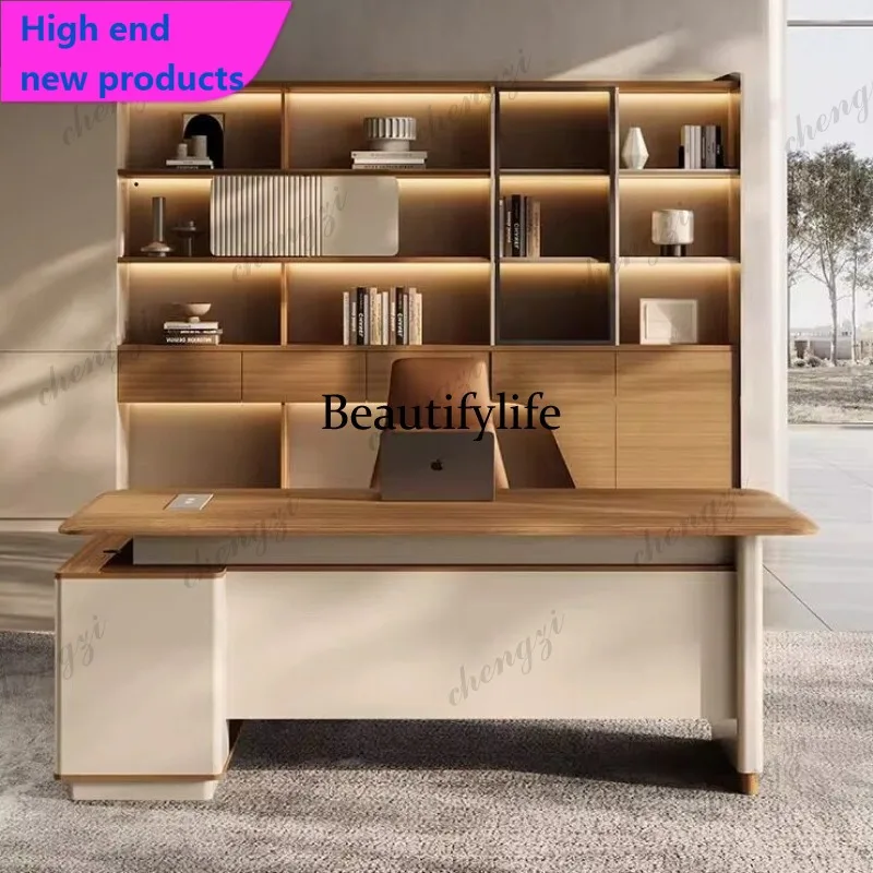 Modern boss desk supervisor desk simple modern manager  office desk and chair combinationA68