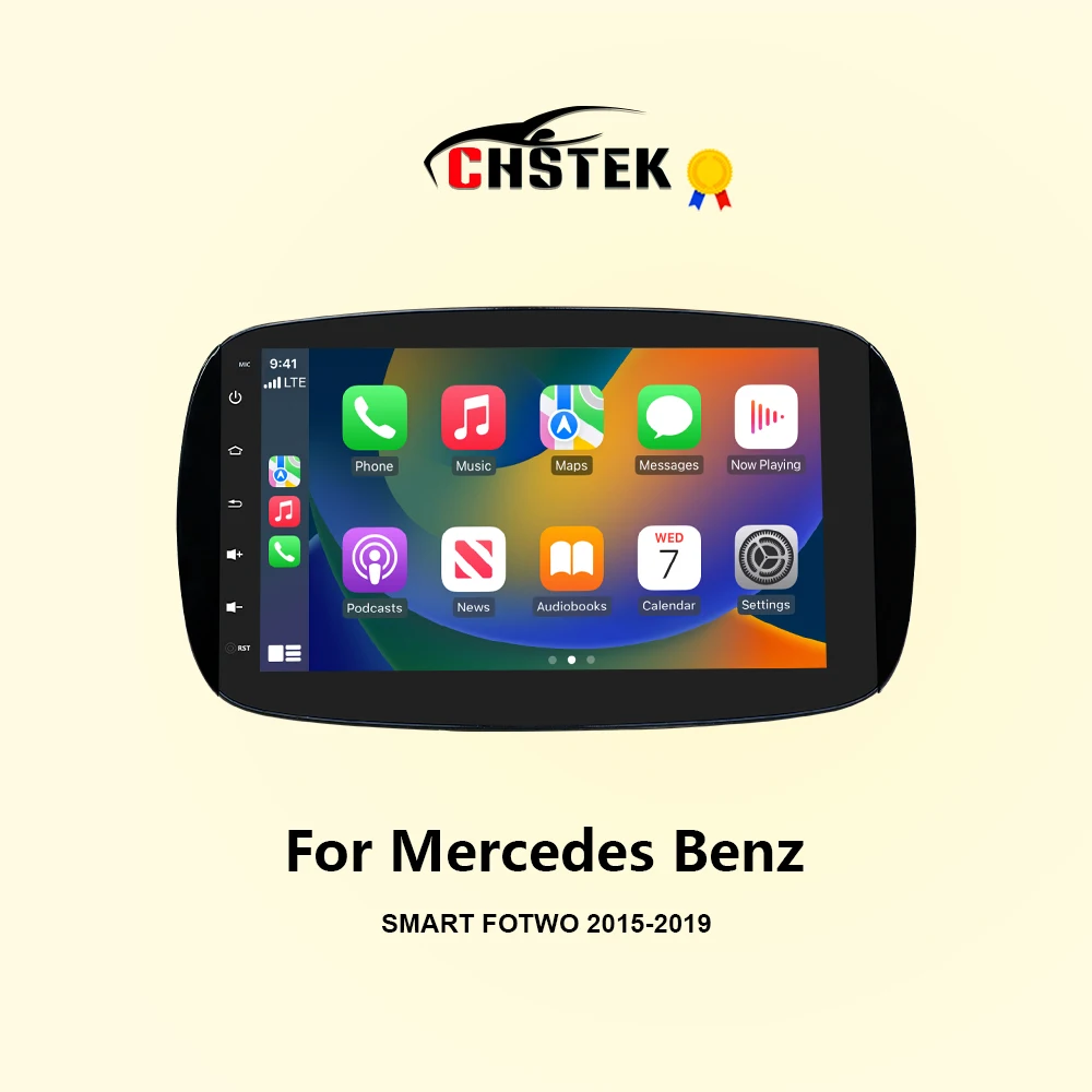 

CHSTEK Car Radio Android 13 Carplay For Mercedes Benz Smart Fotwo 2015-2019 12G+256G Multimedia Navigation Bluetooth WIFI 4G DSP