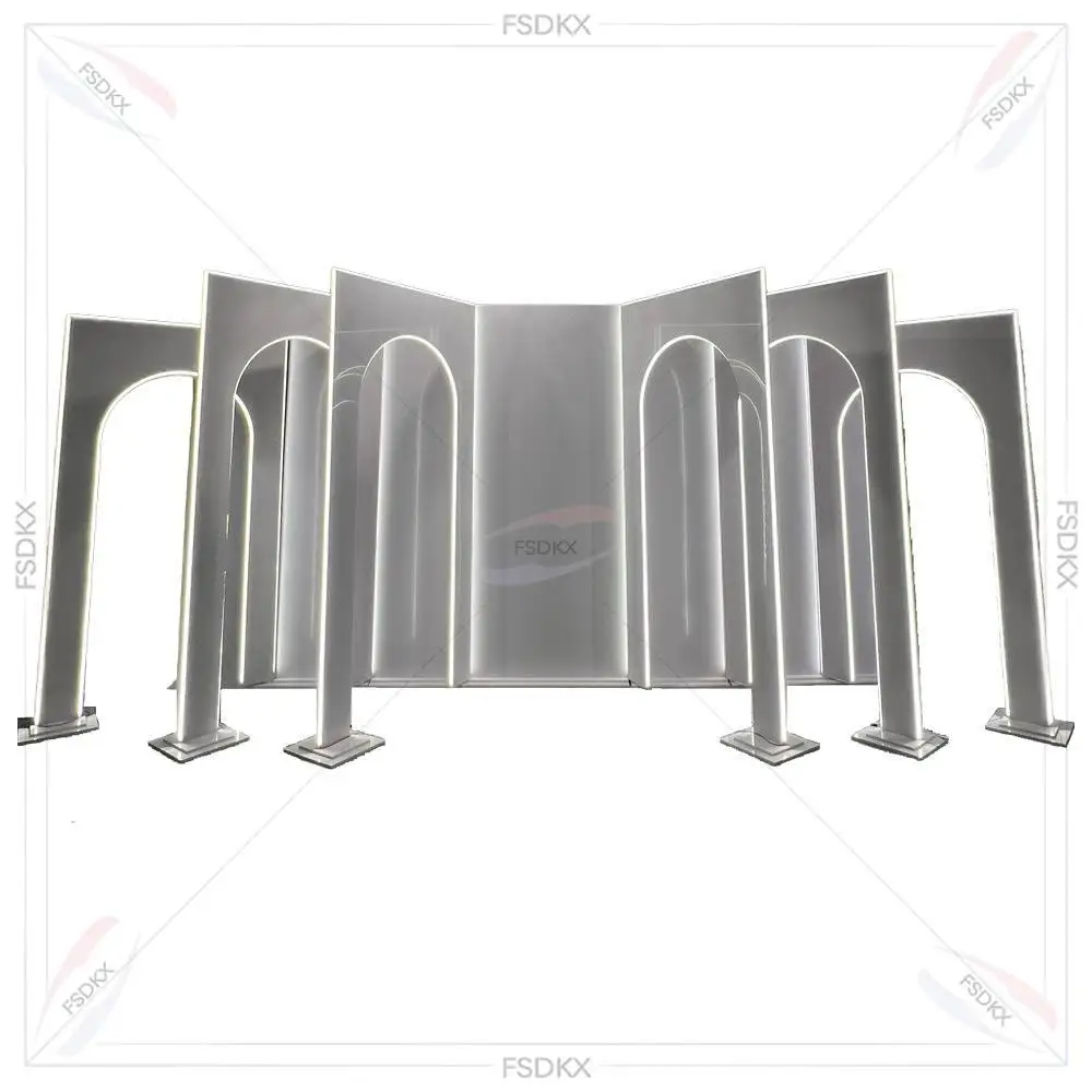 Popular Design Rectangular Shaped Events Backdrop Arches Led Wedding Stage Backdrop Stand for Wedding Events