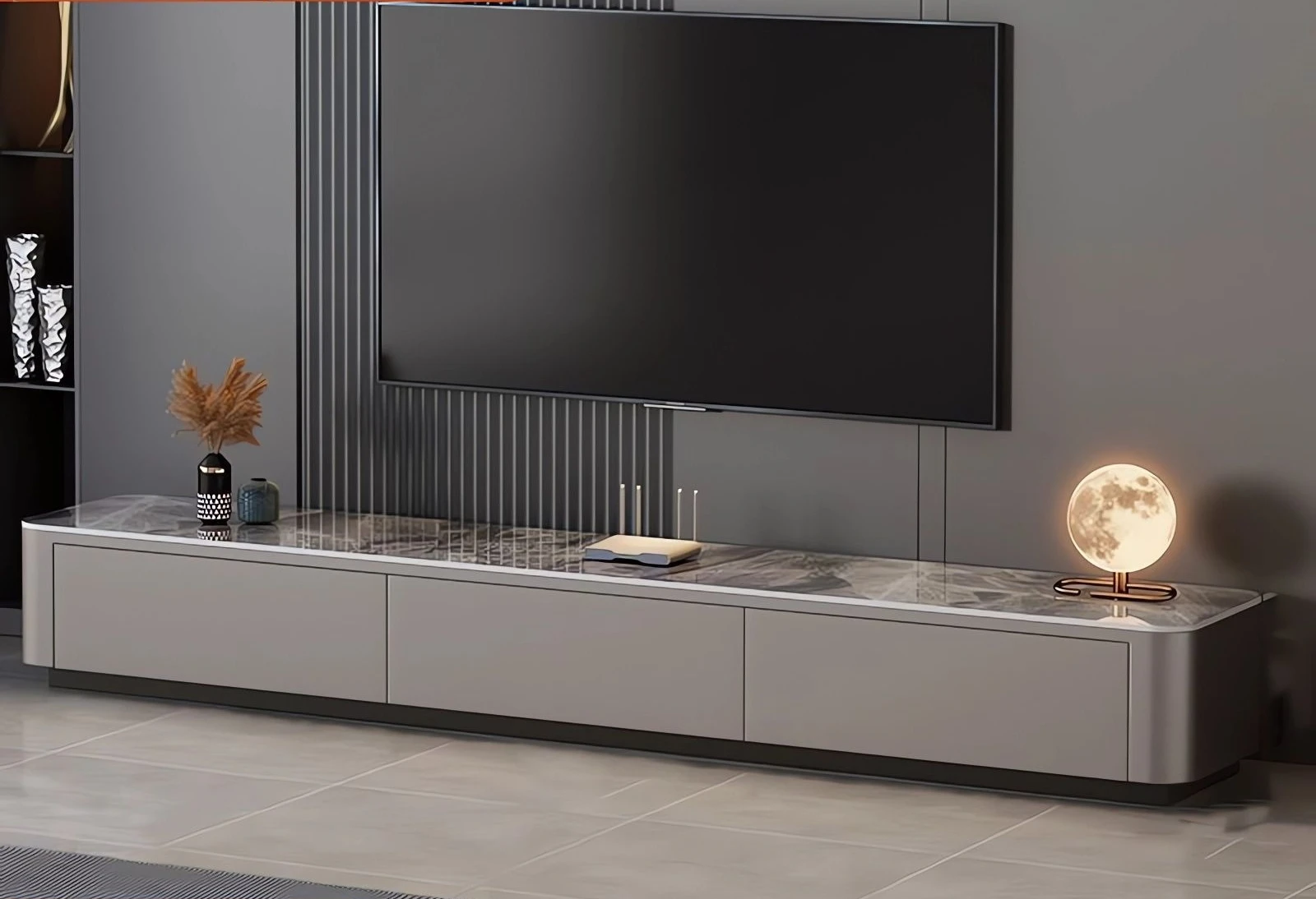 خزانة تلفزيون من الخشب الصلب، مجموعة طاولة القهوة المنزلية لغرفة المعيشة