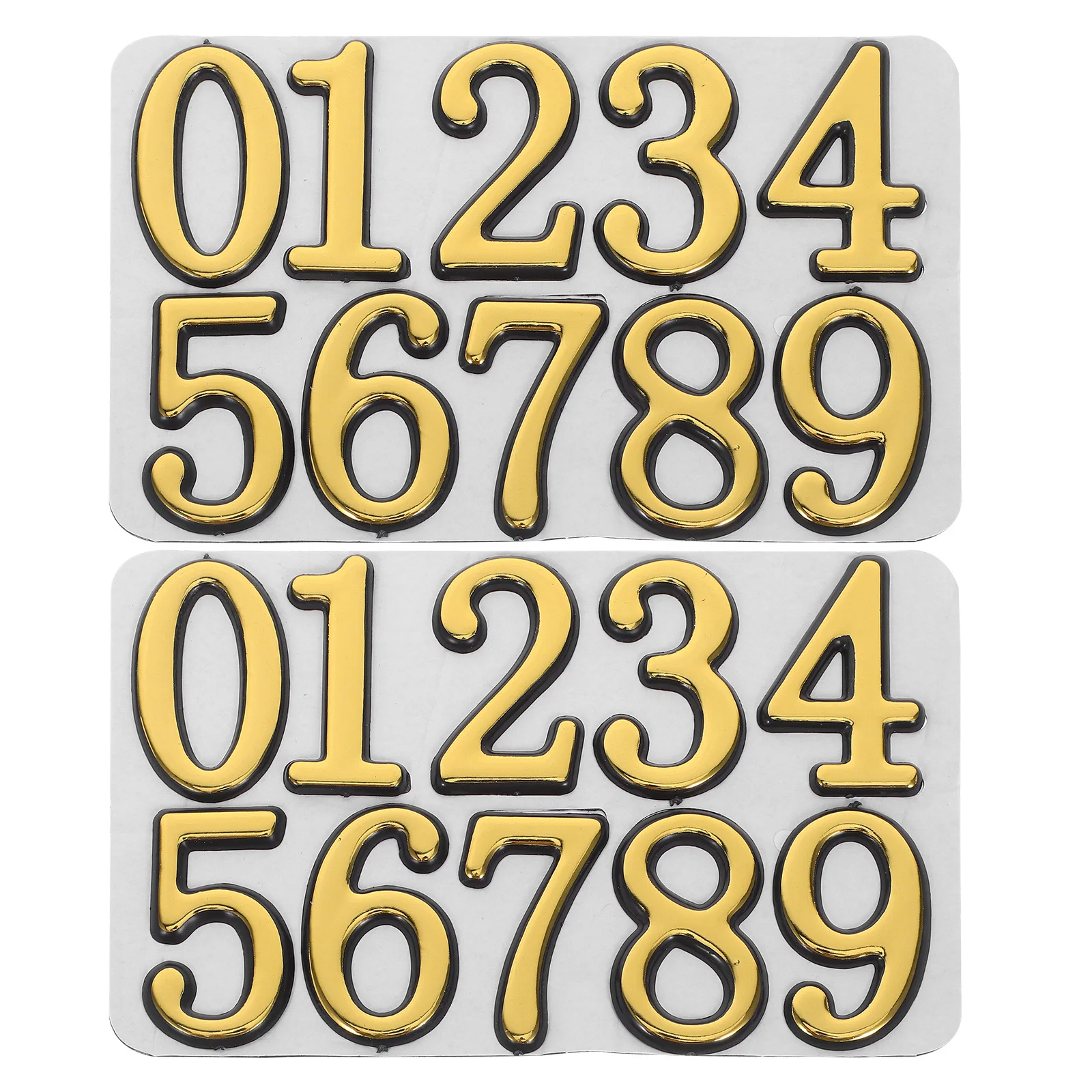 

2 Sets 0-9 Self-Adhesive Waterproof Numbers Stickers Outdoor Address Decals For Door Mailbox Trash Bin Stick On Numbers