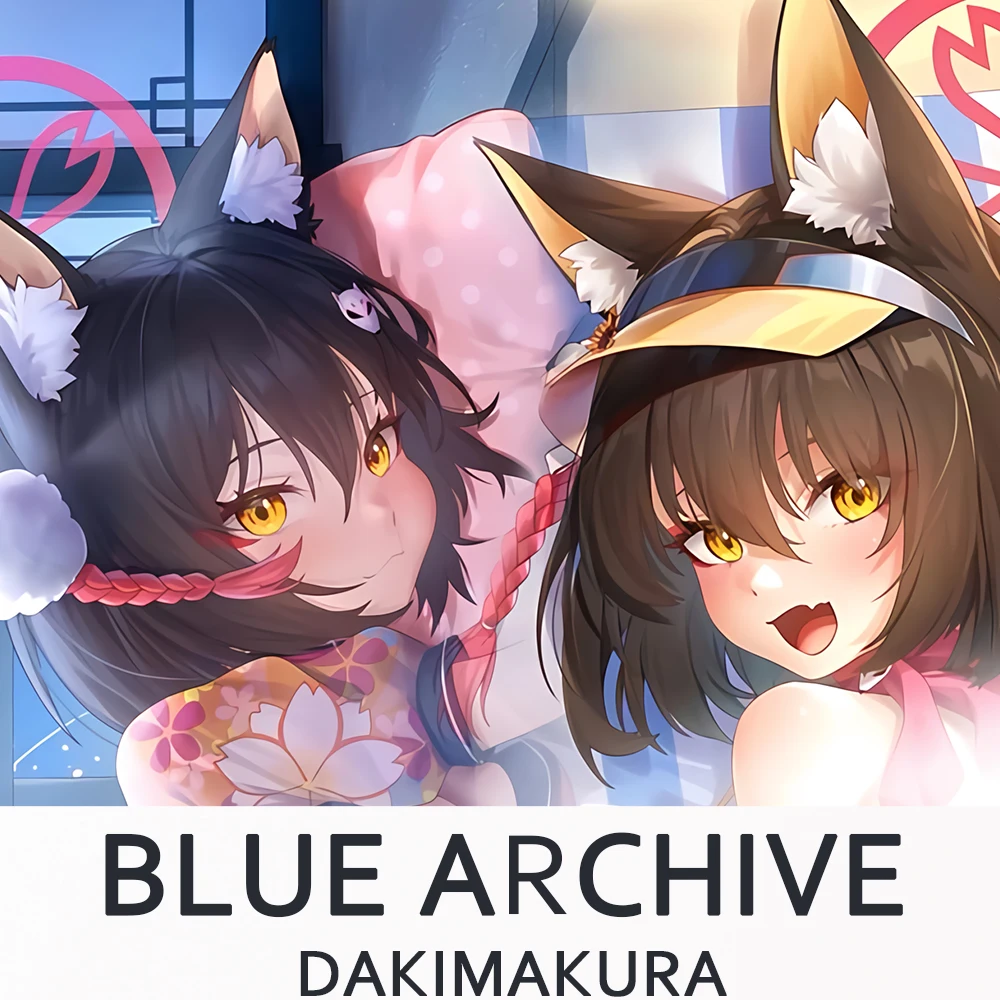

Blue Archive Dakimakura Hugging Body Pillow Case Anime Kuda Izuna Pillow Cushion Cover