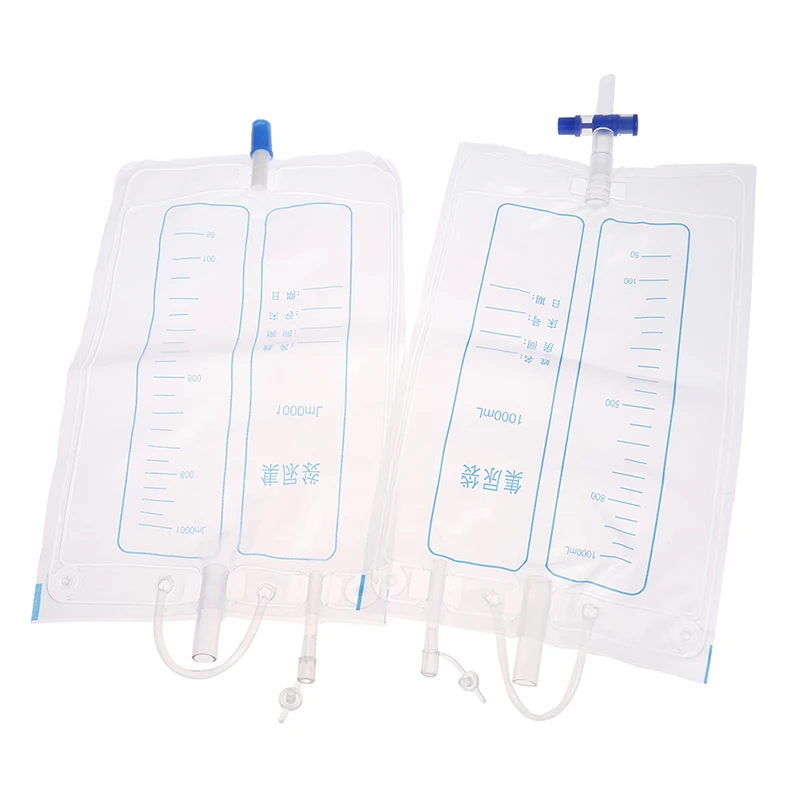 1000/2000ML PVC Reusable Medical Latex Sleeve Type Urine Bag Male Drainage Catheter Bag Urine Collector Bag Urinal Pee Holder