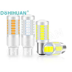 DOHIHUAN 1PC P21/5W T20 P21W 1157 1156 BA15S S25 7440 7443 BAY15D R5W R10W WY21W W21W W21/5W Led żarówki DRL lampka sygnalizacyjna światła samochodowe