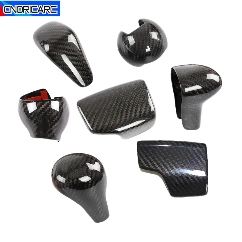 

Car Gearshift Handle Frame Trim For Audi A4 A5 A6 S6 A7 Q7 Q5 TTRS Q3 S3 A3 S6 S7 Real Carbon Fiber Gear Shift Knob Head Cover