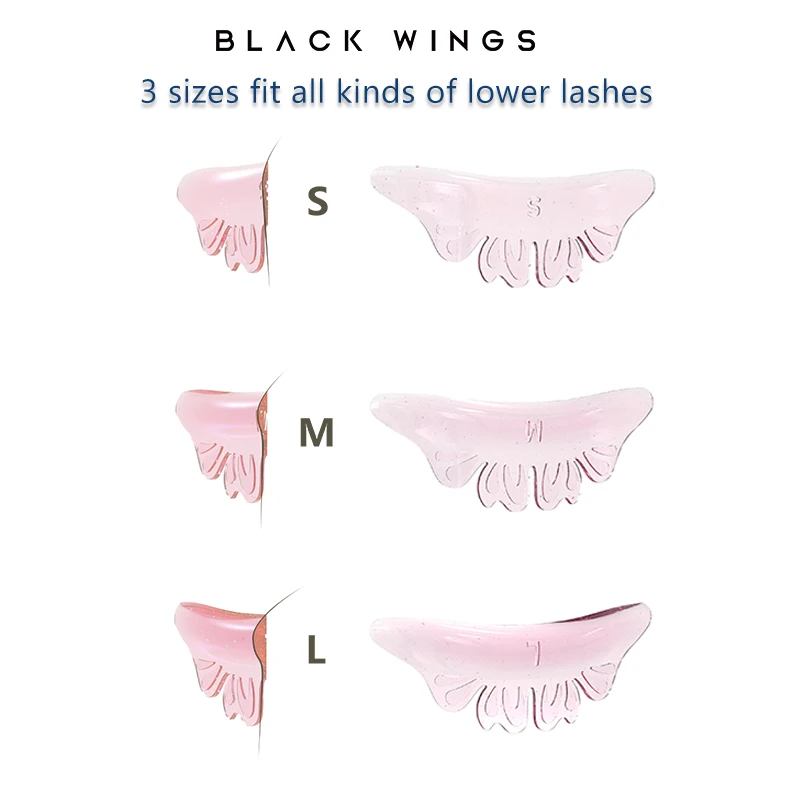BLACKWINGS 3 Sizes Butterfly Lash Lift Accessories Silicone Eyelash Perm Curling Pads Under Eye Patch Professional Beauty Tool view 6