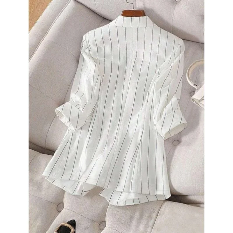 جديد V 233 المرأة الربيع الصيف رقيقة شريط زر واحد سبعة أقدام السراويل ملابس رياضية كاجوال مجموعة الخريف الموسم سبعة أرباع... #2