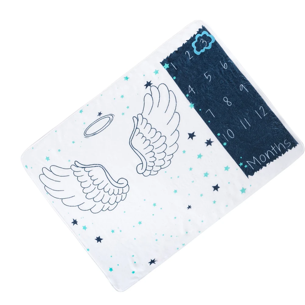 

Newborn Photography Baby Memory Blanket 120x100cm White Monthly Keepsake Toddler Swaddle Stroller Cover Nursing