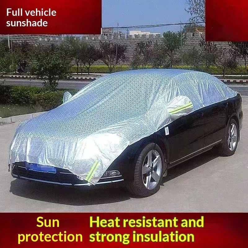 All Seasons Universal Car Half Cover Lengthened Thick Cotton Car Front Windshield Hood Rain Heat Protection
