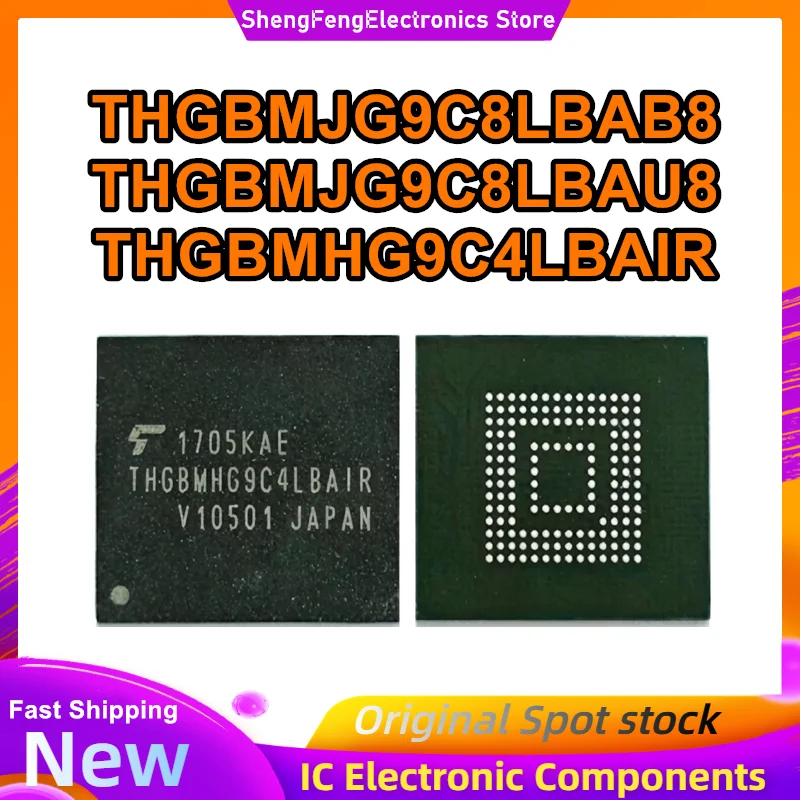

THGBMJG9C8LBAB8 THGBMJG9C8LBAU8 THGBMHG9C4LBAIR 153 balls 64G EMMC 0-10 IC New Original in stock