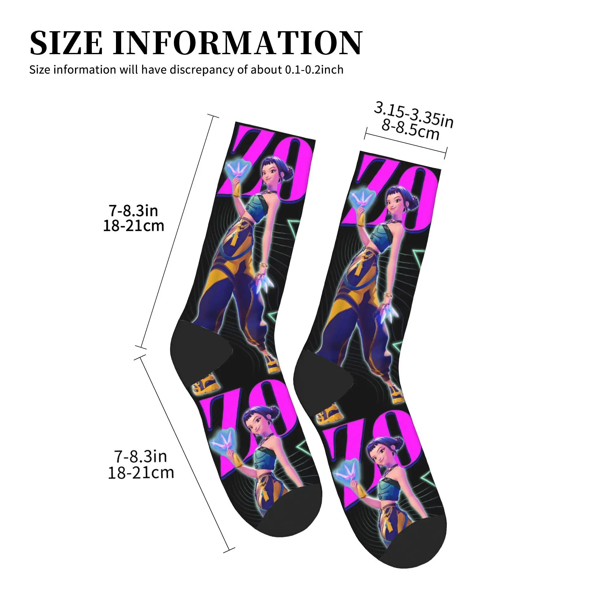 Calzini da uomo Zoey KPop Demon Hunters Film Calze Calzini traspiranti antisudore Calzini sportivi da corsa con grafica moderna autunnale