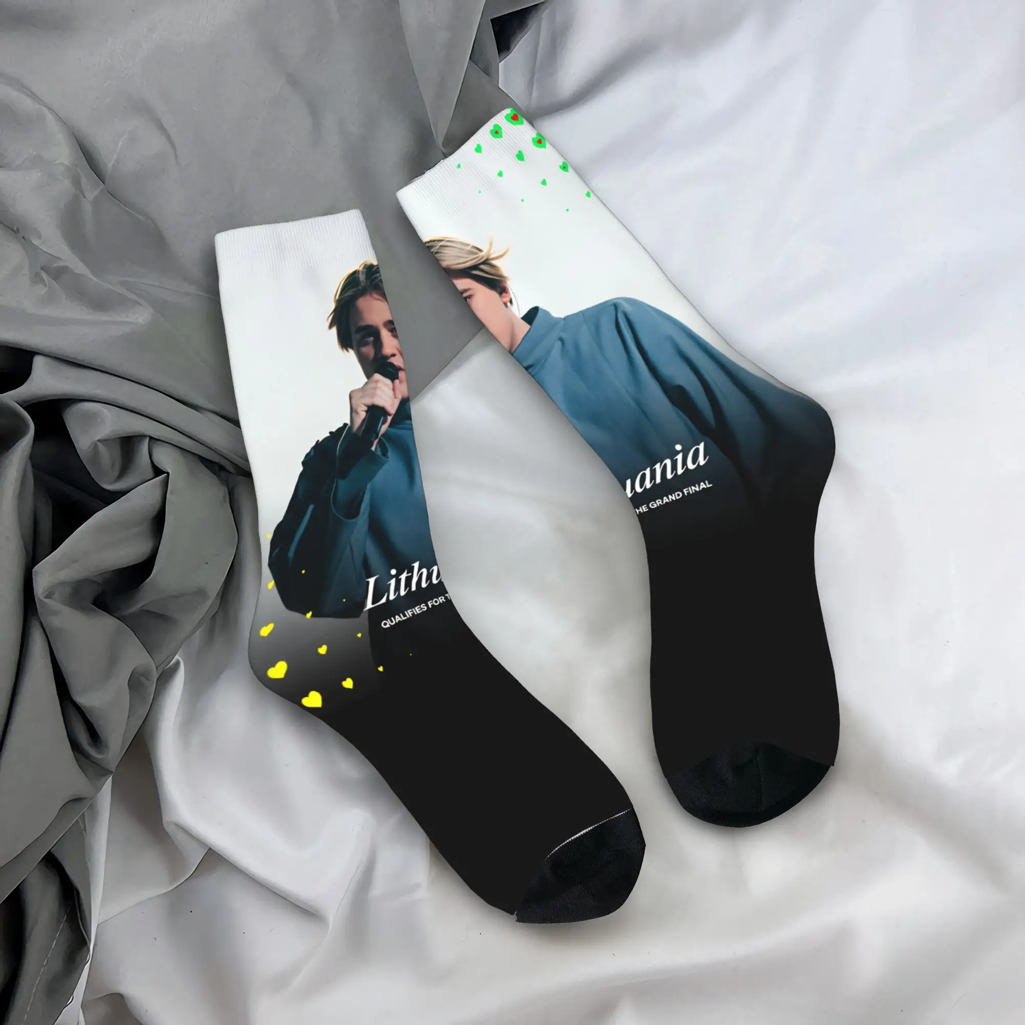 Katarsis Tavo Akys Lituania (3) Calcetines con gráficos, calcetines antideslizantes para adultos, calcetines para hombres, calcetines deportivos informales de invierno de calidad para exteriores