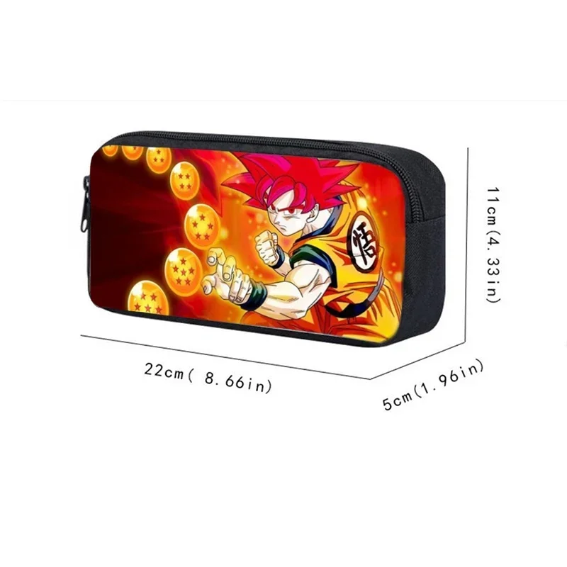 Dragon Ball Son Goku Pen Bag Cartoon Anime Seven Dragon Ball Peripheral Stationery Box Student Boy Single Layer Pencil Case Box