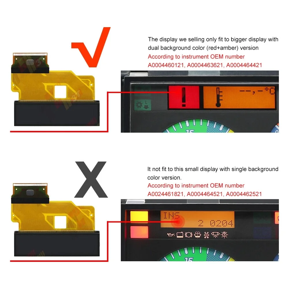 شاشة LCD للوحة القيادة لسيارة Mercedes-Benz Atego 1828 مجموعة الأدوات A0004464421 #3