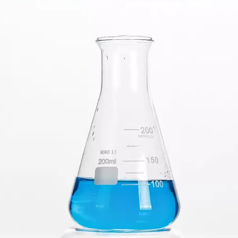 Erlenmeyer flask Erlenmeyer flask experimental equipment open high temperature resistant thickened glass bottle 50/100/250/500ml