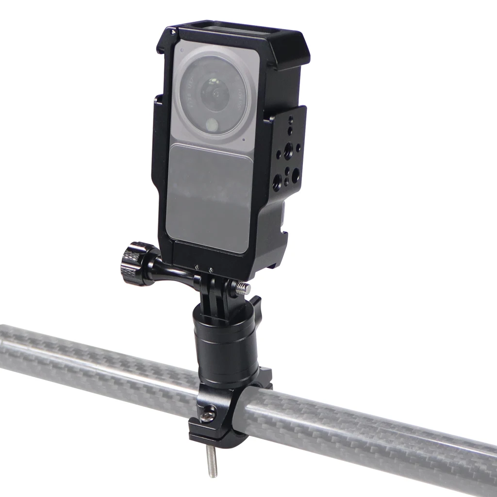 Magnetischer Action-Kamera-Käfig für DJI Action 2 Dual-Screen Vollkäfig mit Cold-Shoe-Halterung, 1/4 3/8 ARRI-Positionierungslöchern und Ladestation – Detail 12
