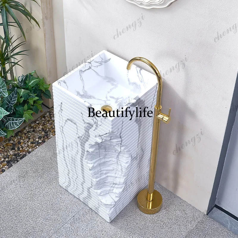 NQ52 PPP Pillar basin Light luxury art floor wash basin Designer integrated floor wash basin