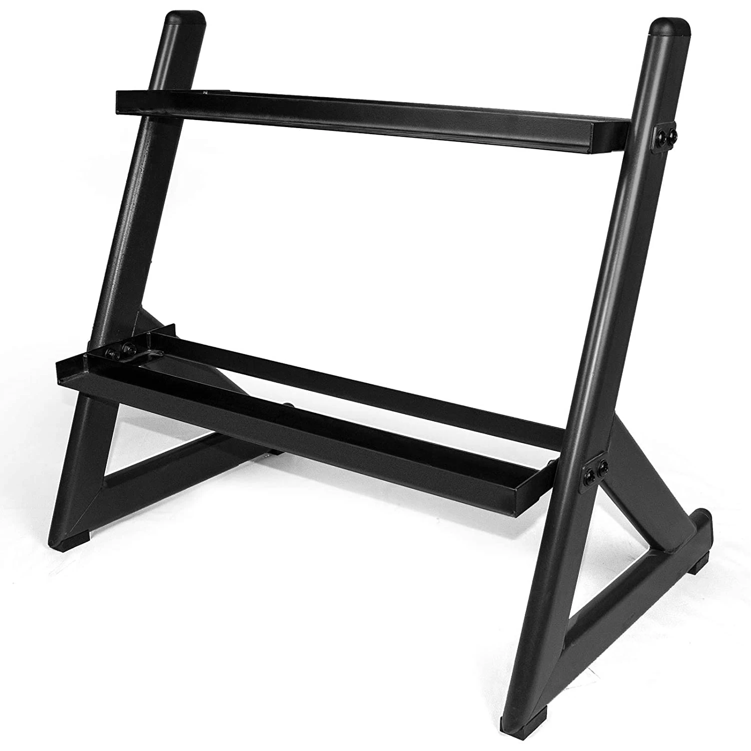 2 Tier Dumbbell Rack Stand Only, Metal Steel Weight Storage Rack for Dumbbells (550 lbs Capacity), Weight Holder Rack for Gym