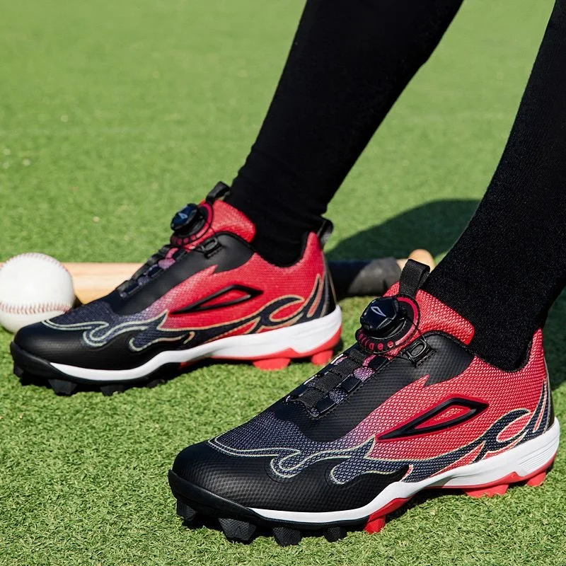 Professional Baseball Shoes for Men Blue Orange Court Shoes Mens Outdoor Lawn Baseball Shoe Man Anti Slip Sport Shoe