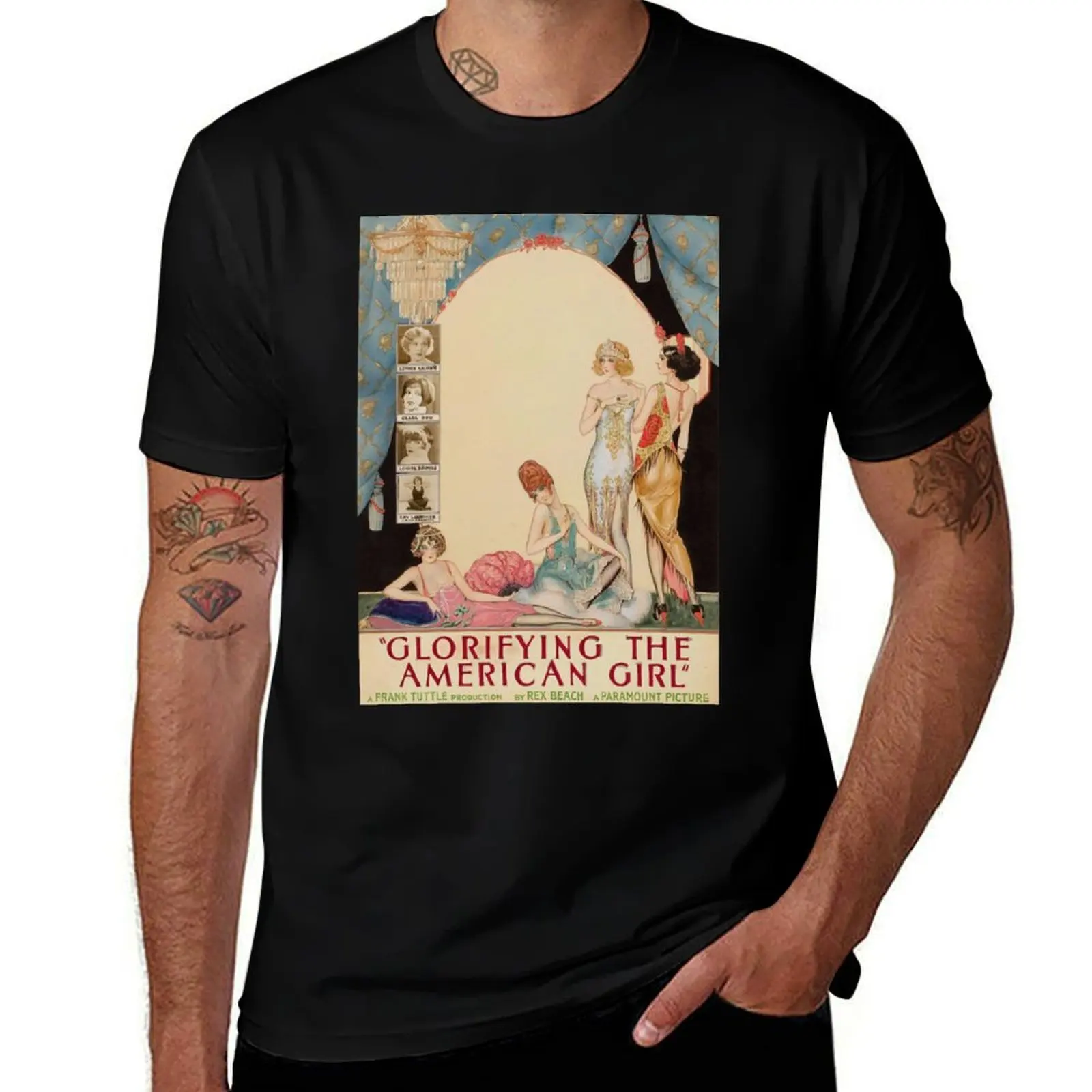 

Glorifying the American Girl by Alberto Vargas, 1926 Vintage Pinup Movie Poster Paramount Pictures T-Shirt
