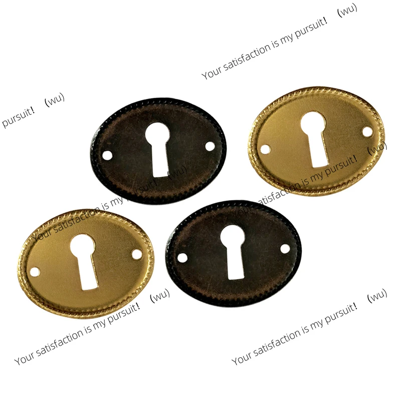 2Pcs Keyhole Cover Plate Oval Key Escutcheon Insert Decor Furniture Accessories Zinc Alloy Vintage Door Drawer Plates 35*27mm