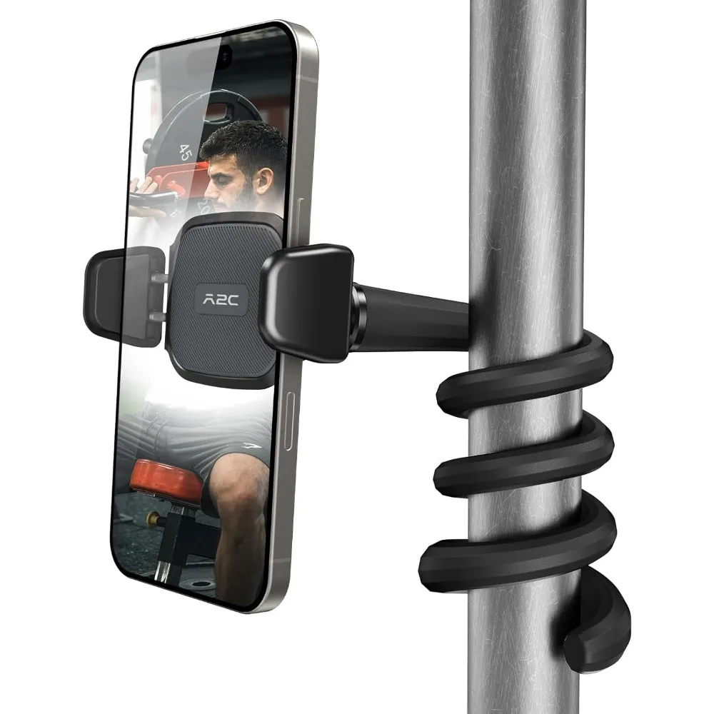

Flexible Gooseneck Phone Holder for Treadmill Stroller Cart Desk 16.5 Inch Long Arm Fits 4.7 to 6.9 Inch Smartphones
