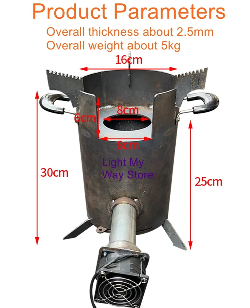 

Portable camping picnic outdoor firewood stove multifunctional firewood stove rural household small gasifier firewood stove