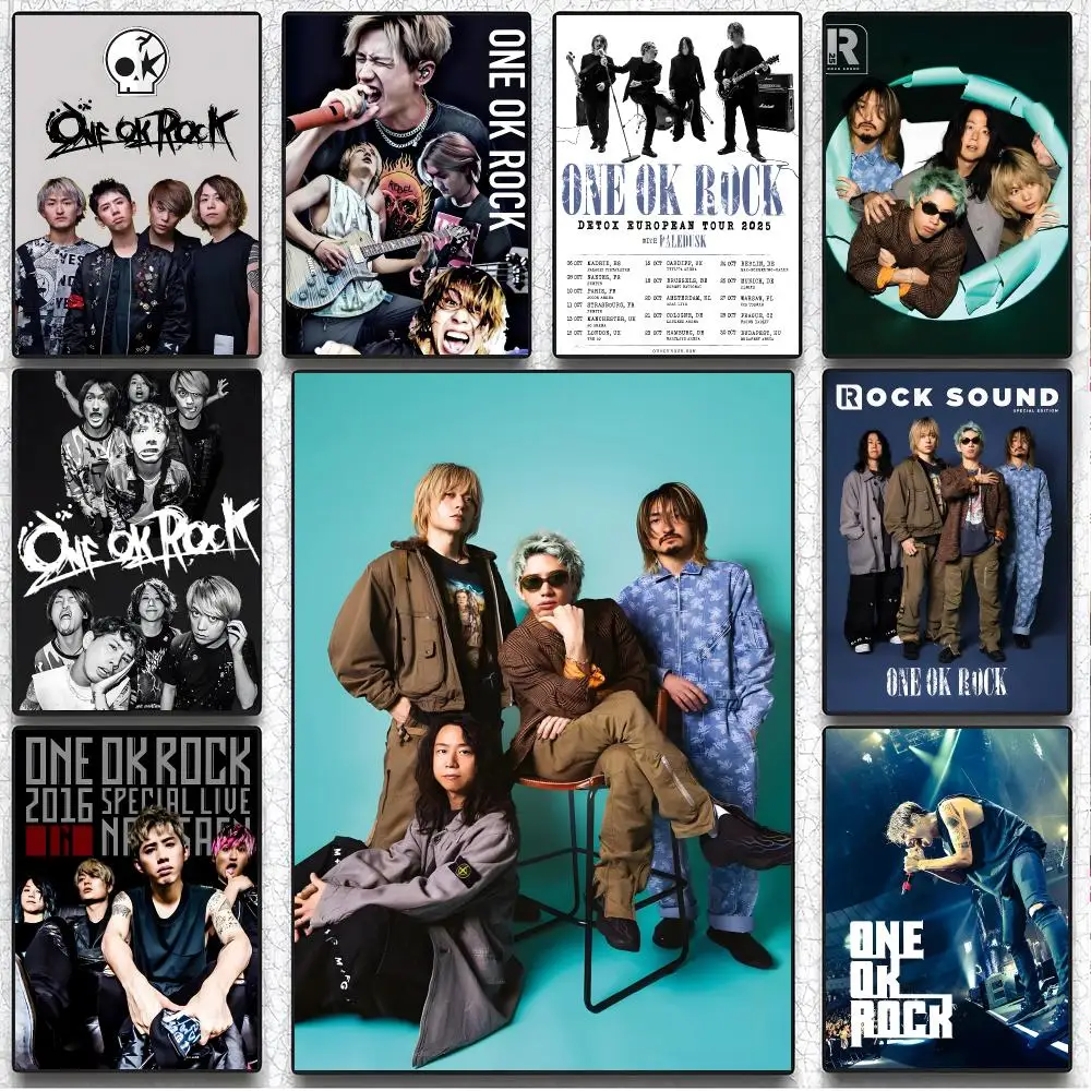 High Energy Band O-ONE OK ROCK Poster Artistic Instant Peel-Off Wall Decor Atmosphere Setter for Bedside & Shared Room