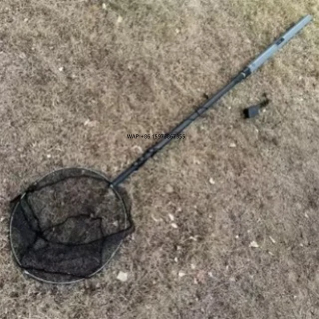 

105 см алюминиевый сплав PE сверхлегкая портативная складная ручная сеть электрическая автоматическая телескопическая рыболовная сеть