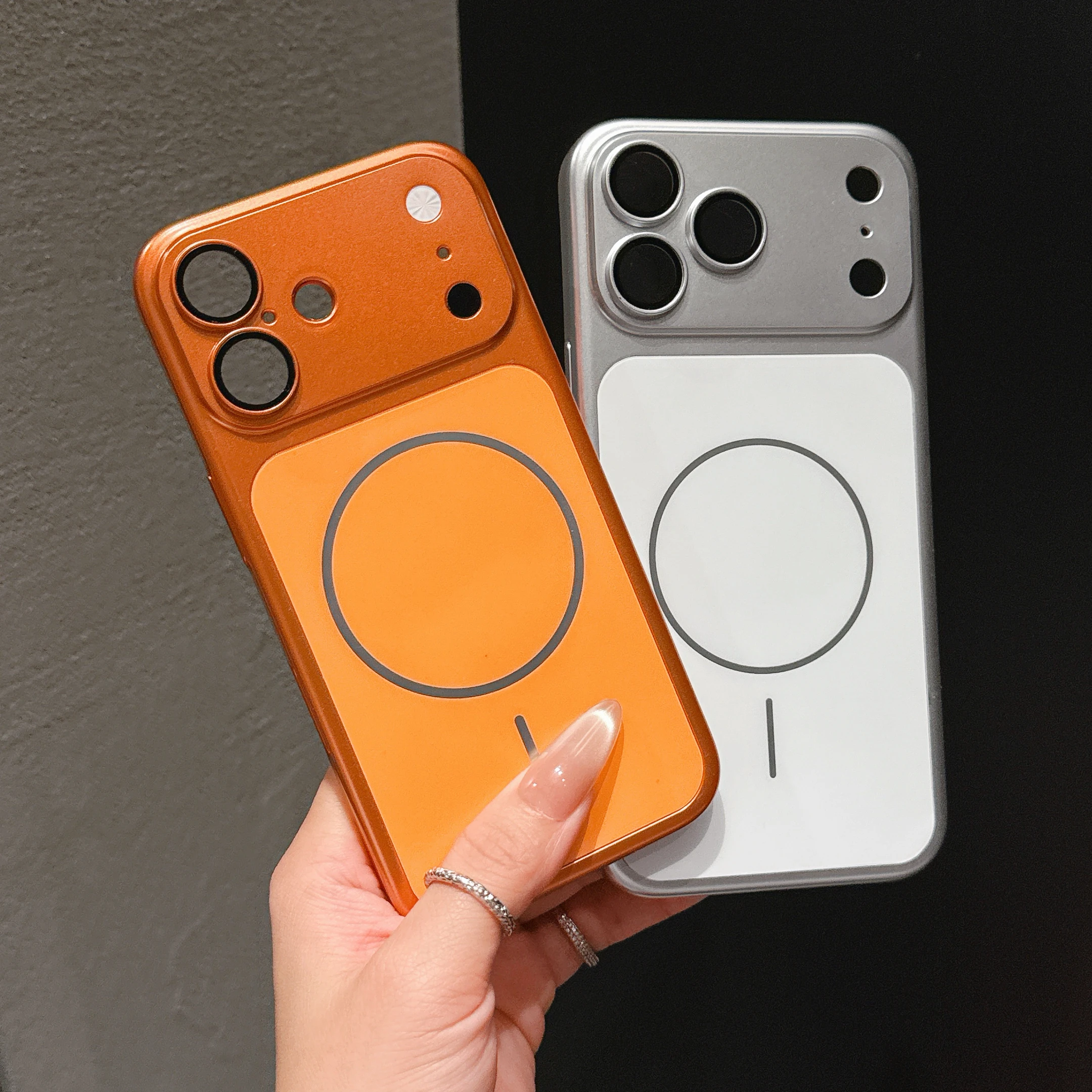 الأصلي ل Magsafe اللاسلكية تهمة جراب هاتف آيفون 17 16 15 14 13 برو ماكس عدسة حماية نانو ماتي الصلب PC الغطاء الخلفي