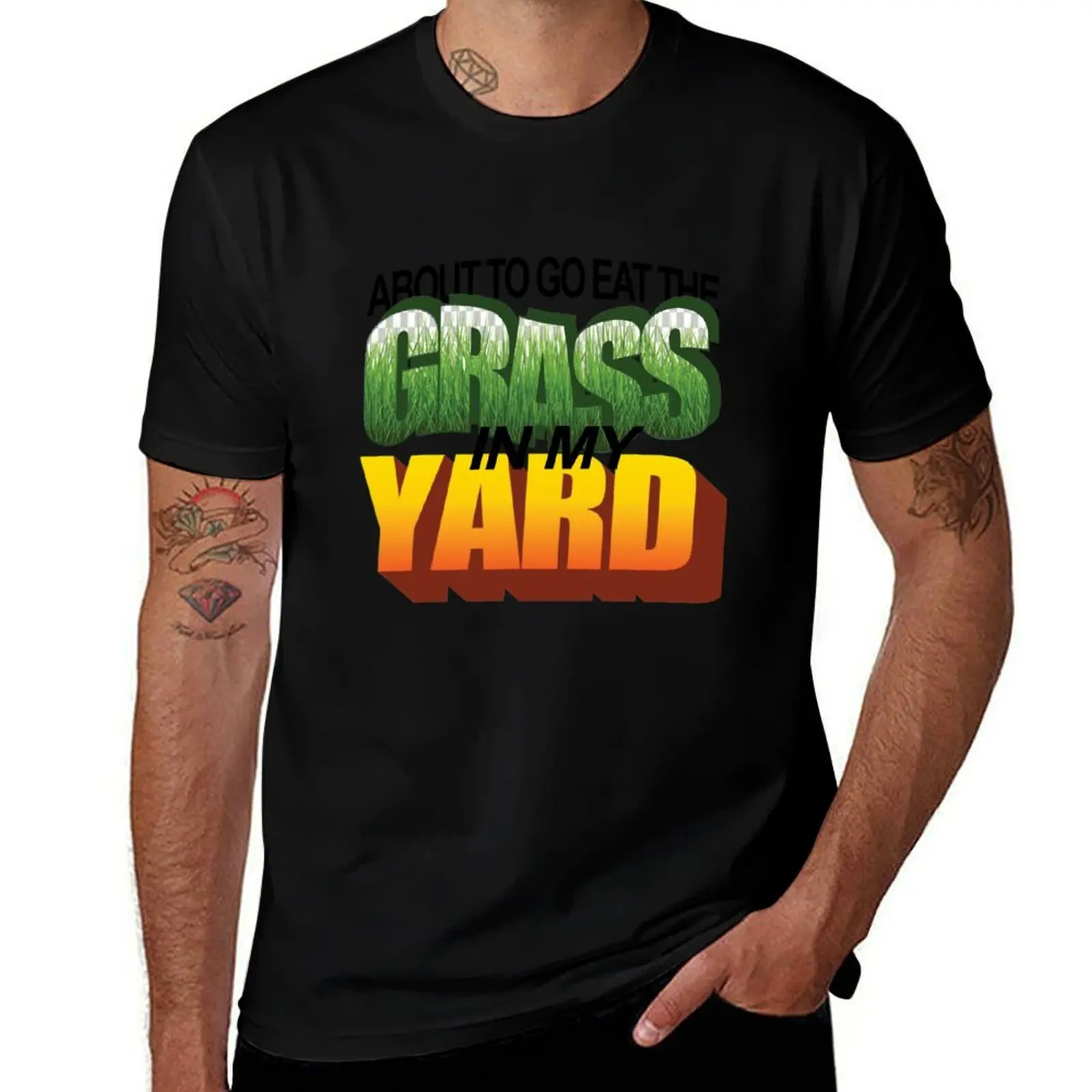 About To Eat the Grass in My Yard T-Shirt Lightweight Running Sports T-Shirt