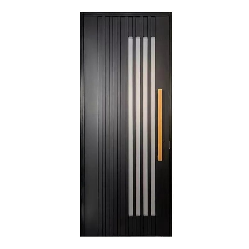 Source manufacturer New Chinese-style suite door Cast aluminum hotel apartment Grille villa door Customized glass anti-theft
