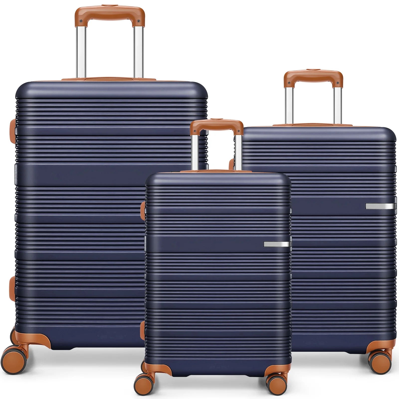 

3pcs Luggage Lightweight Hardshell Luggage Set With TSA Lock 20"+24"+28" ABS+PC Spinner Suitcases Travel Case Silent 360° Wheels