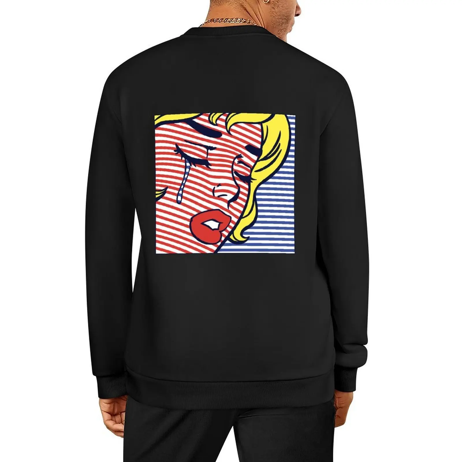 

Pop Lines Pullover male clothes autumn mens designer clothes anime clothing new sweatshirts